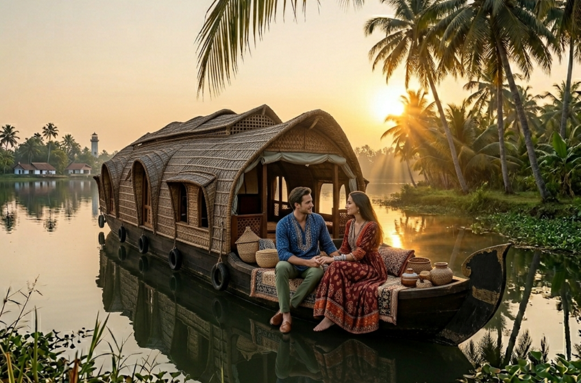 Enchanting Kerala Escape – Munnar Alleppey Houseboat Tour